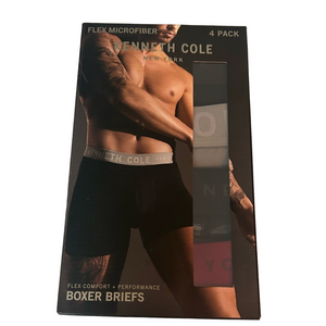 Kenneth Cole Men’s Boxer Briefs 4 Pack Small